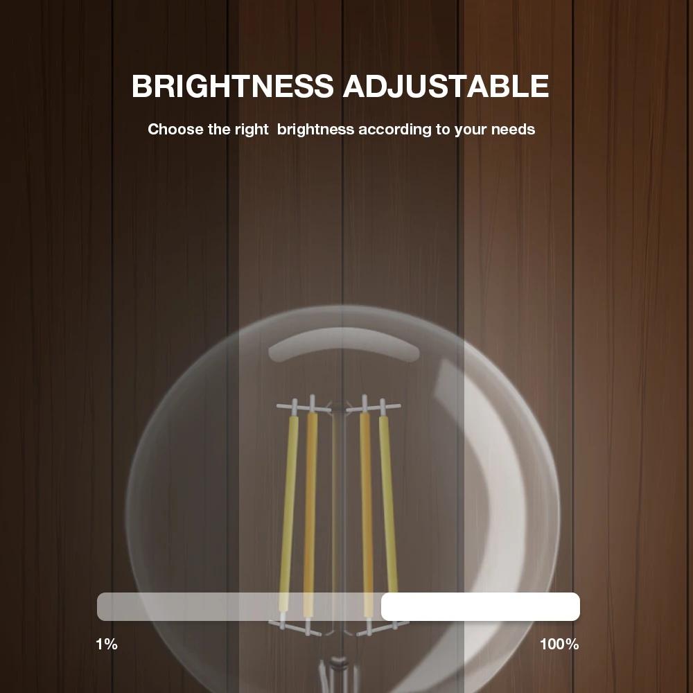 Gledopto Smart Home Indoor Lighting Classic LED Filament LED Bulb Lamp G95 7W Pro Compatible With Tuya APP Voice Remote Control