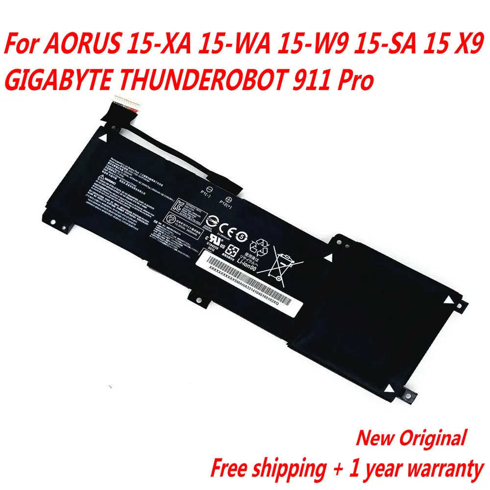 

High Quality SQU-1723 Laptop Battery For AORUS 15-XA 15-WA 15-W9 15-SA 15 X9 GIGABYTE THUNDEROBOT 911 Pro Quanta Laptop SQU-1724