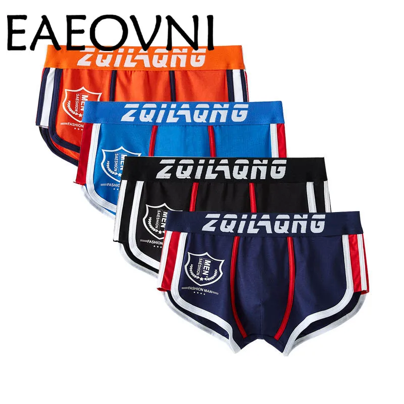 4 pcs/lot Mens100% Cotton Underwear Boxer Men Cotton Boxers Hombre Cuecas Masculina Boxershorts Man Panties Homme