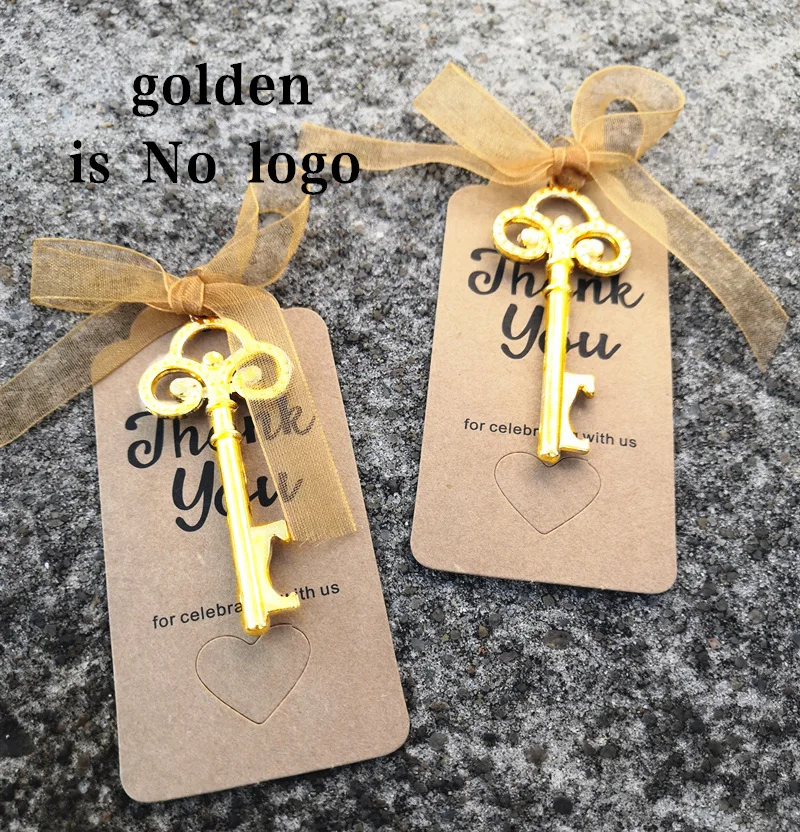 Hochzeitsgeschenke für Gäste Souvenirs Partygeschenke Kupferfarbener Skelettschlüssel Flaschenöffner mit personalisiertem Namensaufkleber – Detail 6