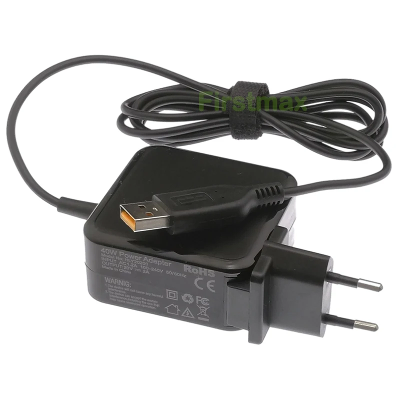 مزود طاقة 40 وات لحاسوب لينوفو المحمول ، 20 فولت ، 2 أ ، محول لينوفو يوجا 700-14ikb ، adl40wlb ، adl40wlc ، adl40wld ، adl40wld ،