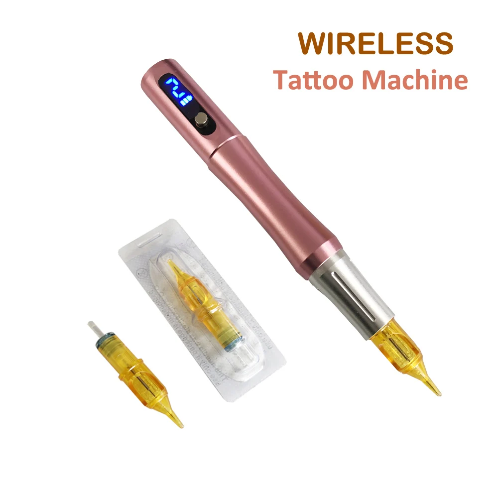 

Rose Gold Professional Wireless LED Digital PMU Permanent Makeup Eyebrow Tattoo Machine Beauty Tools Supplies