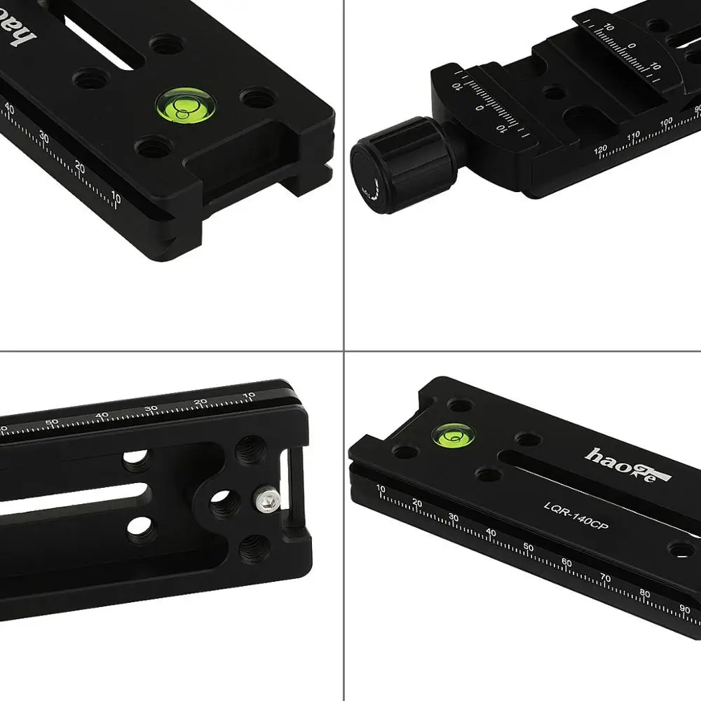 Haoge-braçadeira panorâmica para trilho, acabamento em forma de cauda de andorinha dupla, 140mm, pinça, encaixe para macro, zoom