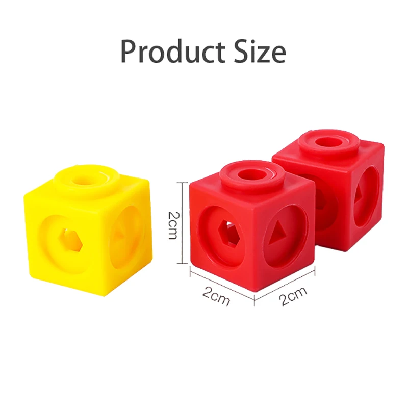 Giocattoli matematici Montessori 10 colori Arcobaleno Link Cubi Blocchi a scatto Gioco impilabile Giocattoli educativi per l'apprendimento per bambini Fai da te Puzzle 3D