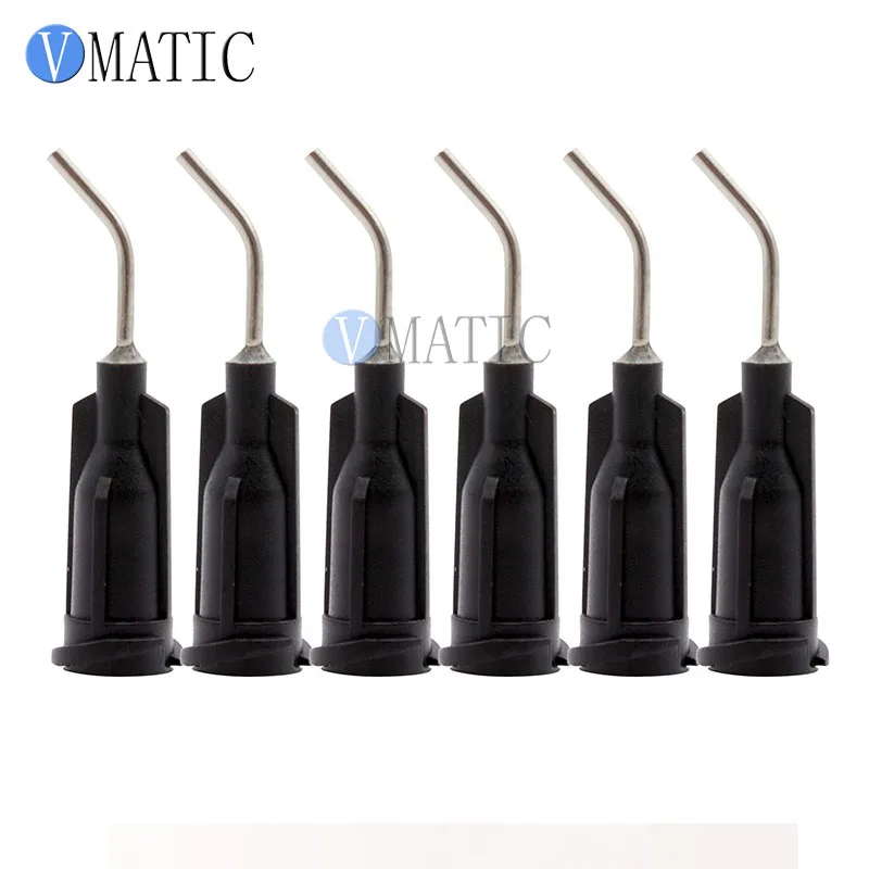 

Free Shipping 19G Black Color 0.5'' Length 45 Degree Blunt Bent Stainless Steel Adhesive Glue Dispensing Needle Tips 1/2 Inch