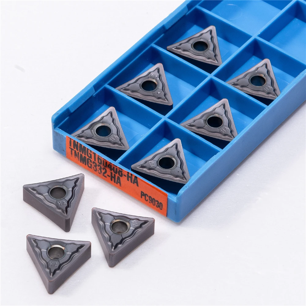 TNMG160404 TNMG160408 HA PC9030 Carbide Blade CNC Machine Insert TNMG 160404 160408 Aluminum Milling Cutter Turning Tool 10PCS