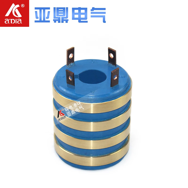 4-ходовое коллекторное кольцо, Поворот на 360 градусов, многожильное проводящее медное кольцо, многокольцевой принцип проводящего скользяще...