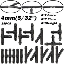 18 sztuk uniwersalna wycieraczka dysza spryskiwacza wąż rura montażowa złącze T sztuka prosta Tee 3 Way Y kawałek powietrza paliwa woda benzyna