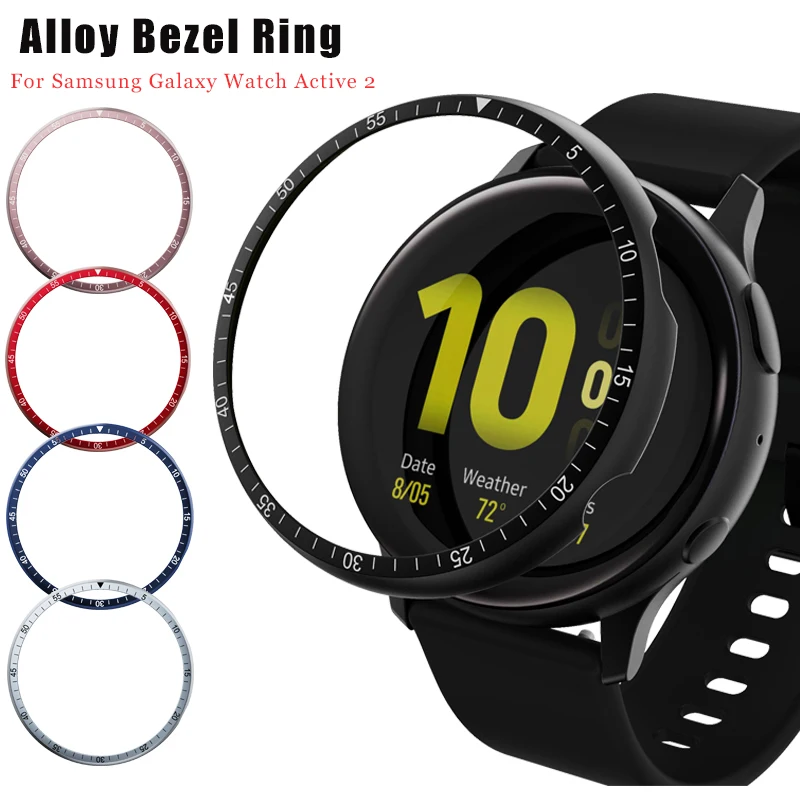 Alloy Bezel Frame Cover Ring Compatible For Samsung Galaxy watch active 2 40MM 44MM Anti Scratch Metal Ring Watch Accessories