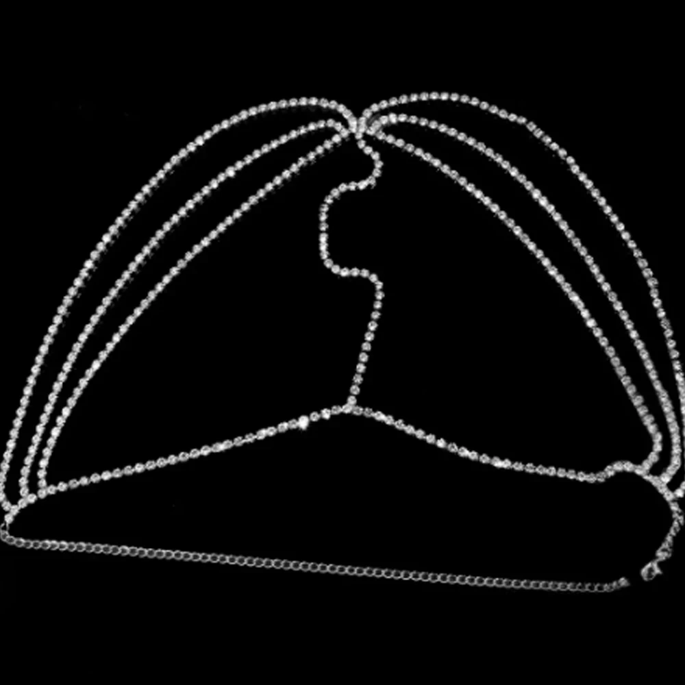 Stonefans Luxury Layered Head Chains Cover Face Jewelry for Women Halloween Dance Party Bling Crystal Veil Face Chain Carnival