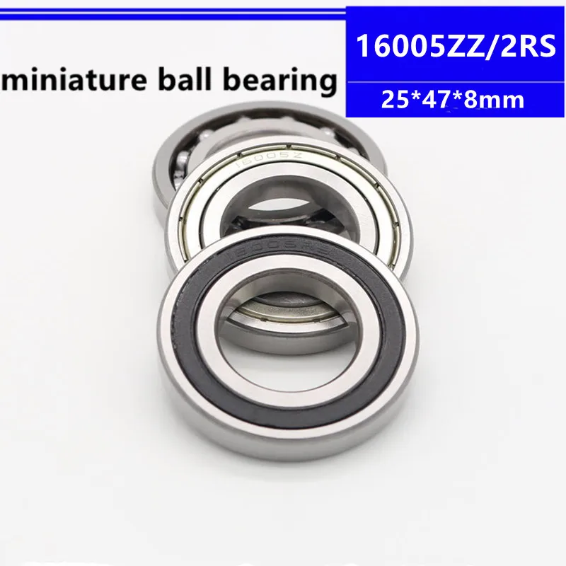 Blindado Parede Fina Rolamento de Esferas Profundo 25x47x8 mm do Sulco 20 Peças 16005zz 160052rs 16005-2z 25*47*8 mm