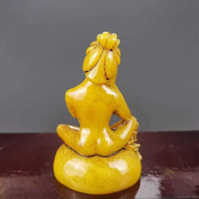 China Antique Imitate Shoushan Stone Hand Carved Mythology Figure Beauty Fairy Decoration Ornamental Statues et Sculptures