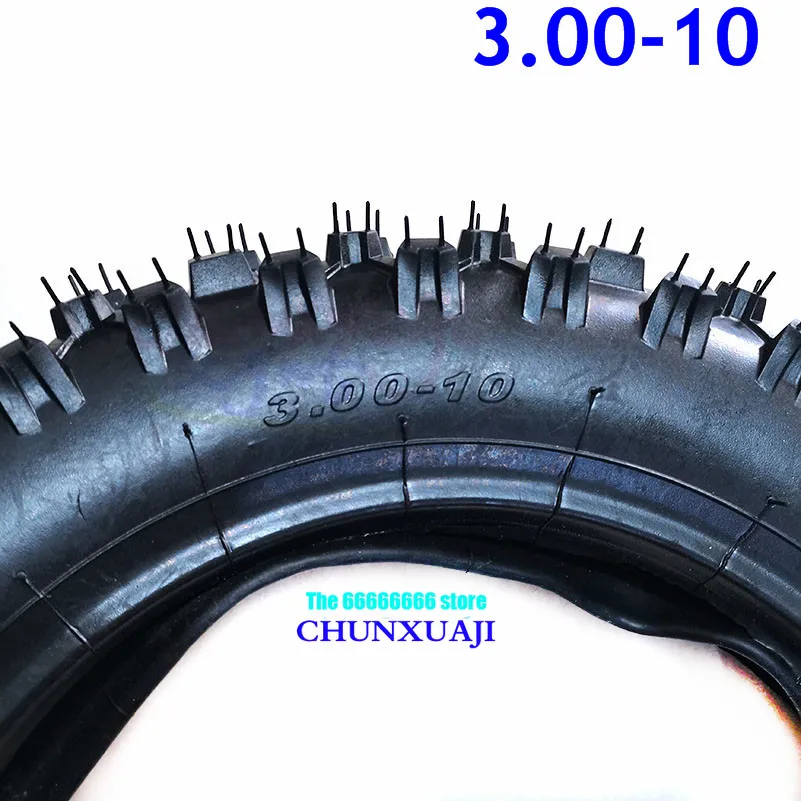 3.00-10 Rear Wheel Tire Outer Tyre 10 Inch Deep Teeth Dirt Pit Bike Off Road Motorcycle Use Guang Li CRF50 Apollo