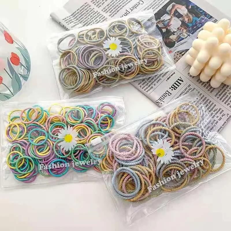 

1000pc Women Hair Tie Headdress Color Rubber Band Fashion Hair Accessories Girls Basic Elastic Hair Tie Macaron Series Wholesale