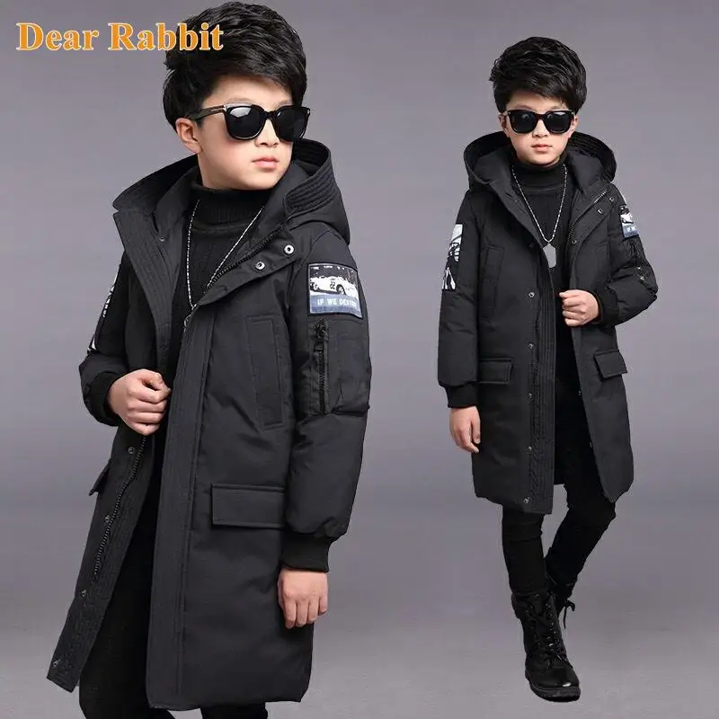 -30 degree children\'s parka winter jackets kids clothing 2024 big boys warm down cotton-padded coat thickening outerwear clothes