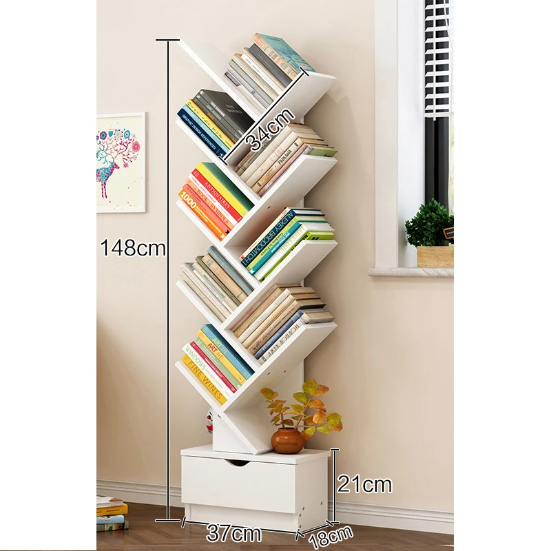 Ten-Layer Tree-Shaped Bookshelf Storage Rack Wear-Resistant And Waterproof Bookcase Simple Shelf