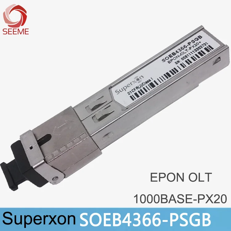 

Superxon SOEB4366-PSGB, Single-module Module, EPON-OLT-PX20+, SFP, 1.25G, TX1490/RX1310nm, 20km.