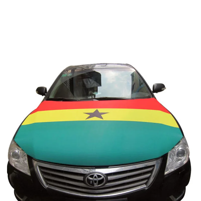 Printed Polyester Custom Car Engine Hood Cover Senegal Flags for Sports