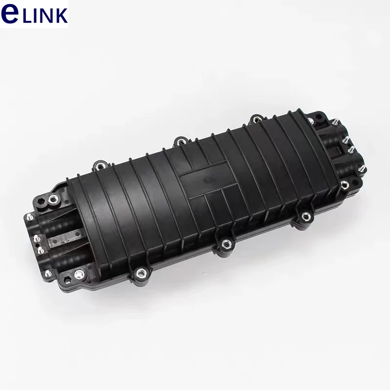 Horizontal tipo fibra óptica Splice Box, bandeja de fusão, ELINK, gabinete, 2 em 2 out, 12, 24, 48, 72, 96, 120, 144 núcleos