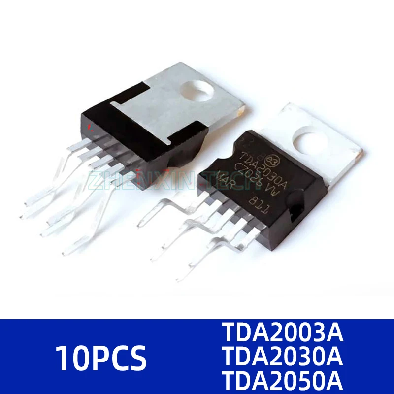 TDA2030 TDA2030A TDA2003A TDA2050 TDA2050A 선형 오디오 앰프, 단락 및 열 보호 IC TO-220-5, 10PCs/로트