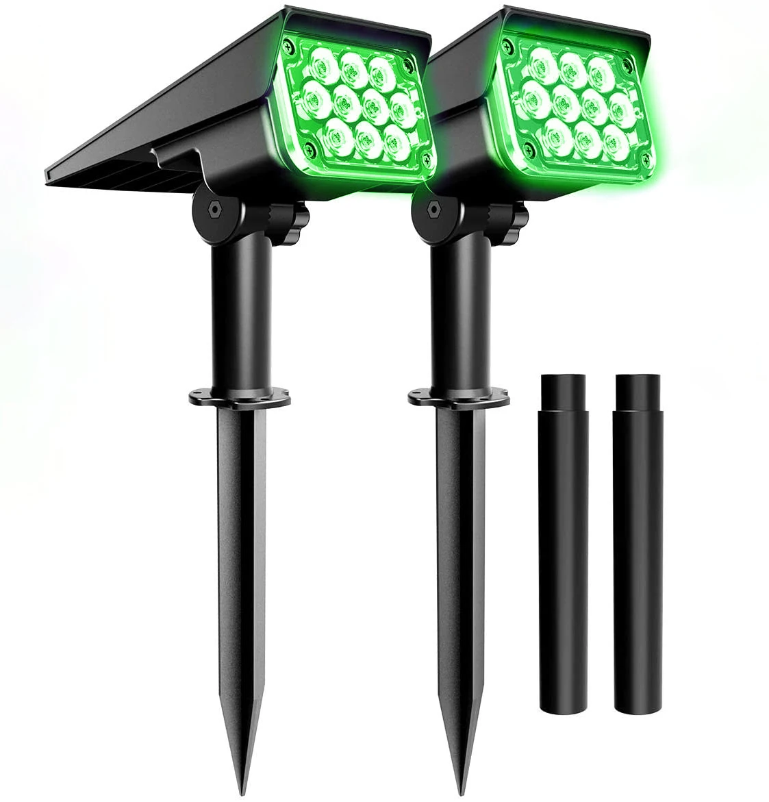 T-SUN Einstellbare Solar Rampenlicht Solar Garten Licht IP65 Solar Power Grün Licht Für Yard Pfad Baum Decor Solar Licht Im Freien