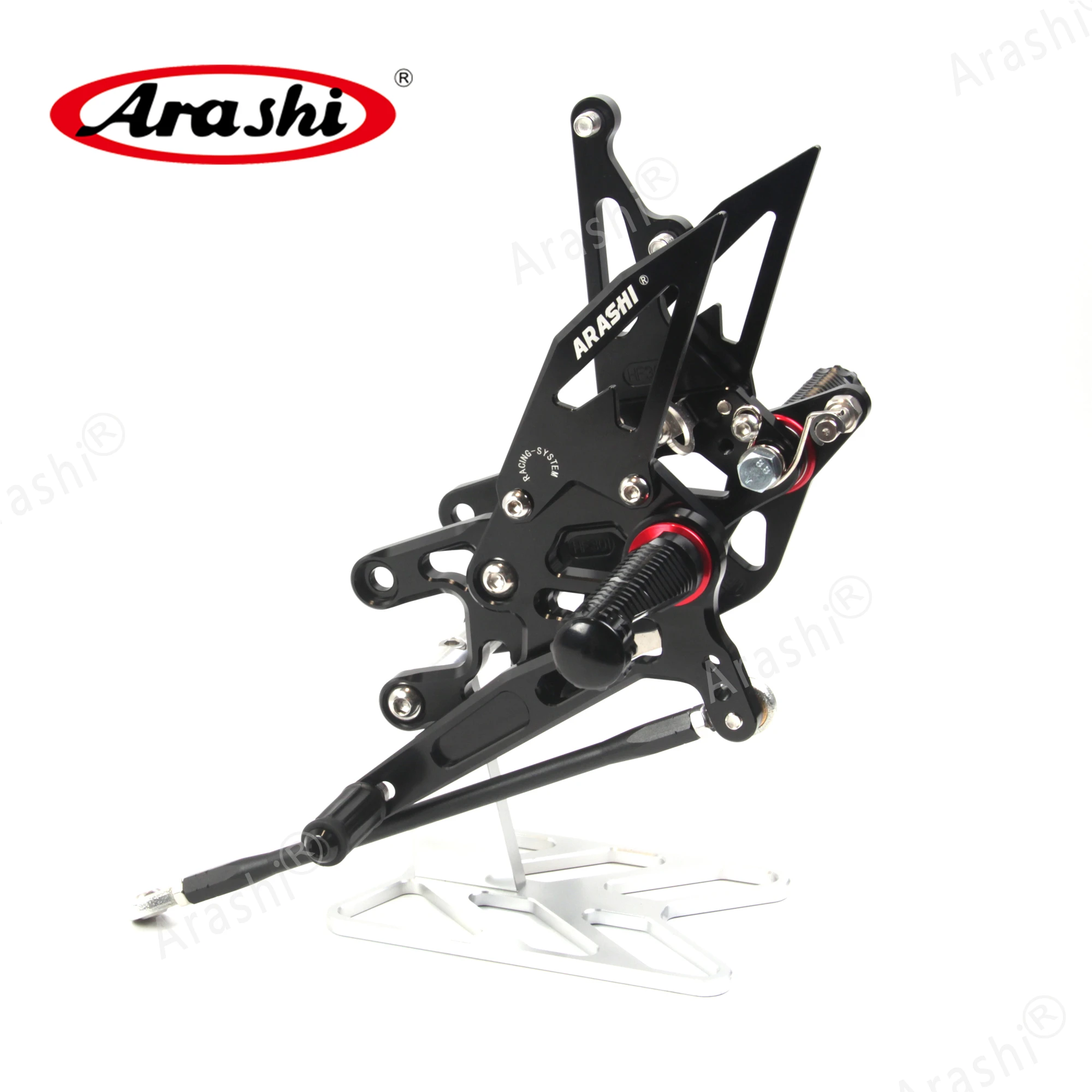 Arashi ZX-10R Adjustable Footrest For KAWASAKI NINJA ZX10R ZX10 R 2004 2005 Foot Pegs Rear Rest Rearset Foot Pedals ZX-10R 04 05