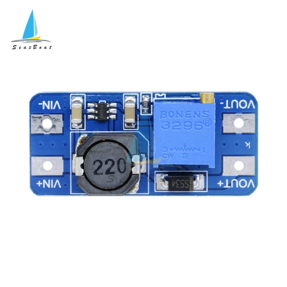 5Pcs/lot MT3608 DC-DC Step Up Power Supply Module Converter Booster Boost Step-up Board MAX Output 28V 2A