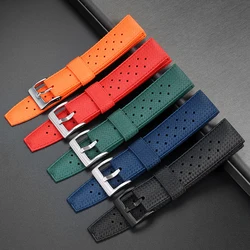 Premium Grade Tropic Rubber Watchband 20mm 22mm For seiko SRP777J1 New Watch straps Diving Waterproof Bracelet Black blue Color
