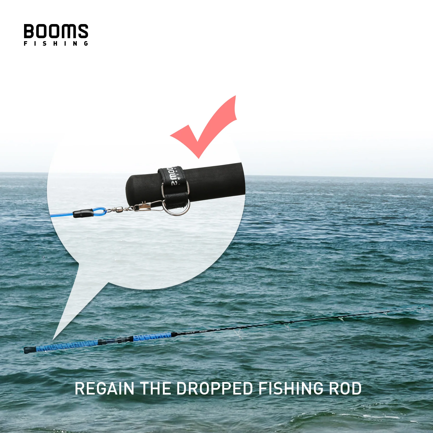 Booms Fishing T02RB1 Angelrute Tether Boot Kajak Paddel 2M Heavy Duty Elastizität Lanyard für Angelwerkzeuge Stangen Riemen 4 teile/satz – Detail 11