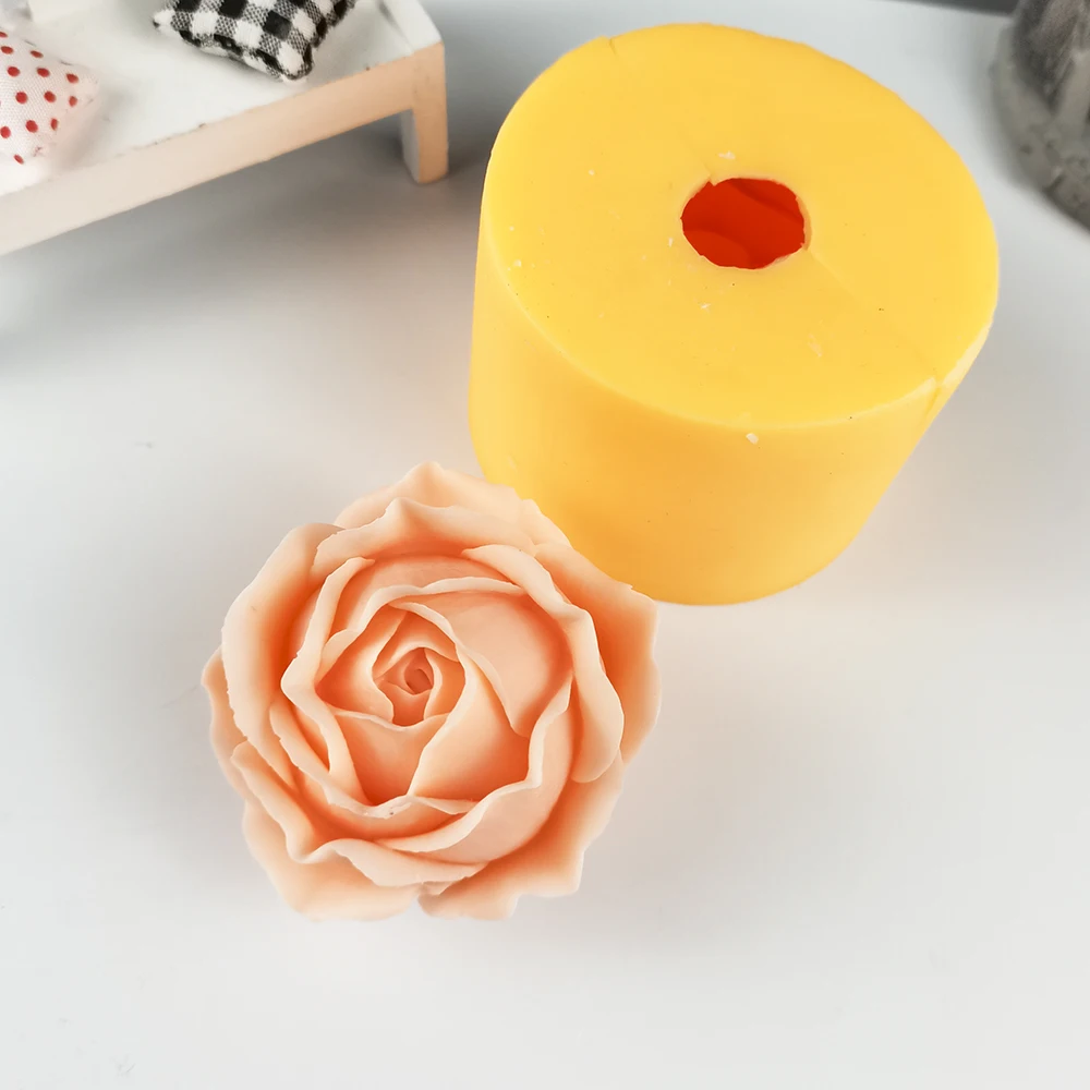 

3D Bloom Rose Flower Shape Silicone Mold Cake Chocolate Candle Soap Mould DIY Aromatherarpy Household Decoration Craft Tools