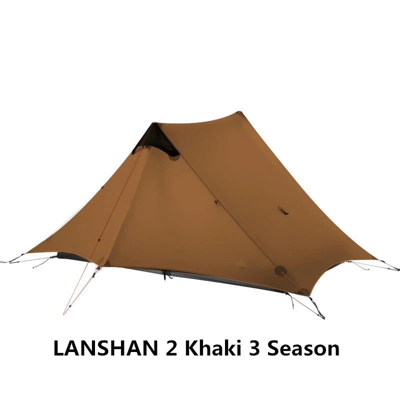 2024 Nieuwe versie FLAME'S CREED LanShan 2-persoons outdoor ultralichte campingtent 3-seizoenen professionele 15D silnylon stangloze tent