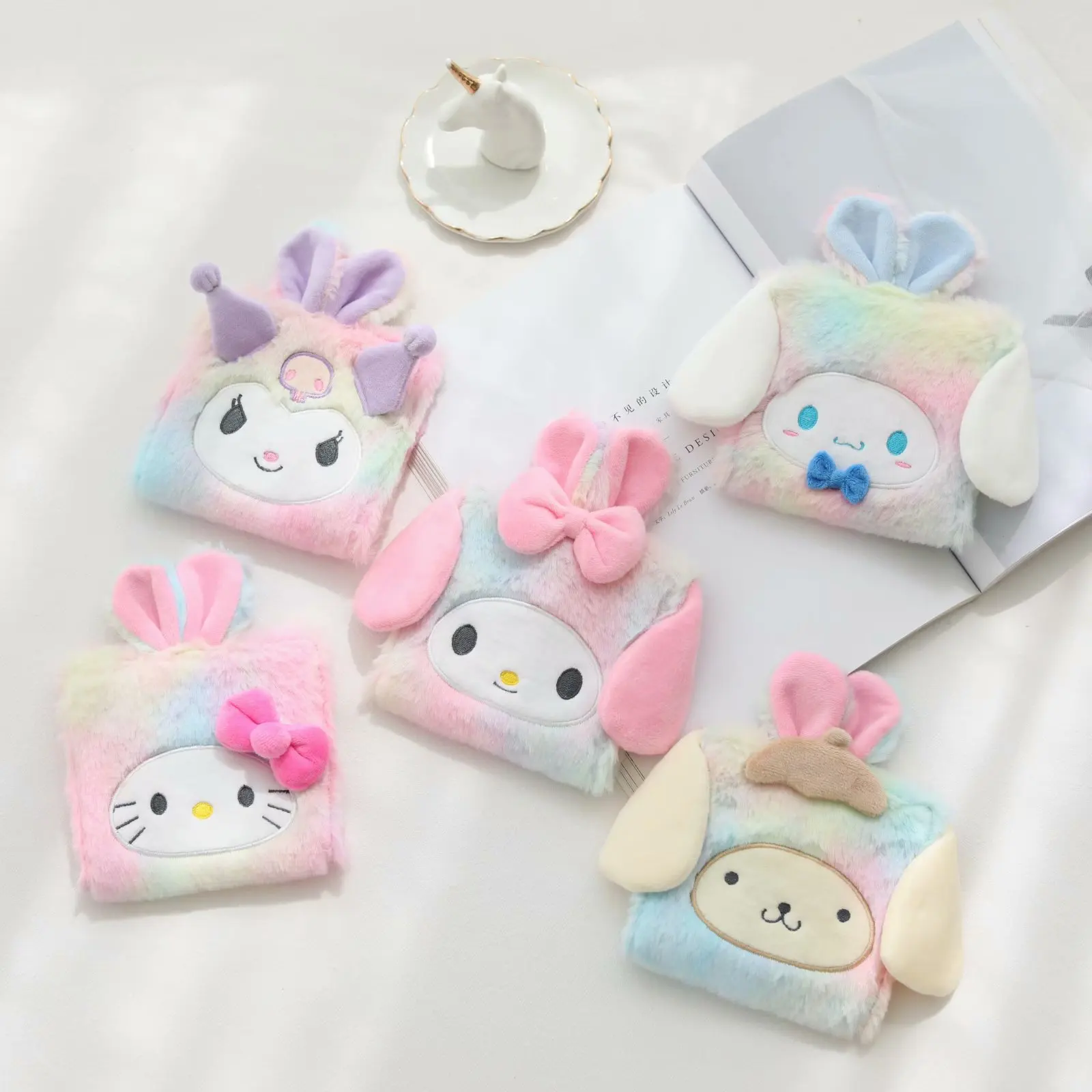 

Красочная санитарная сумка Sanrio из аниме плюшевая Мелодия портативная прокладка Kulomi гигиенический хлопок Bag Cinnamoroll куклы игрушка девочка