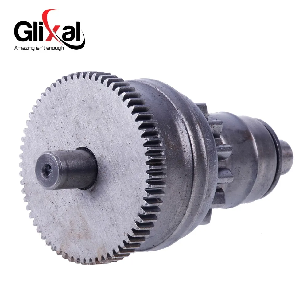 Glixal Starter Motor Clutch Bendix for Chinese GY6 49cc 50cc 139QMB 139QMA Scooter Moped ATV Go-Kart Engine