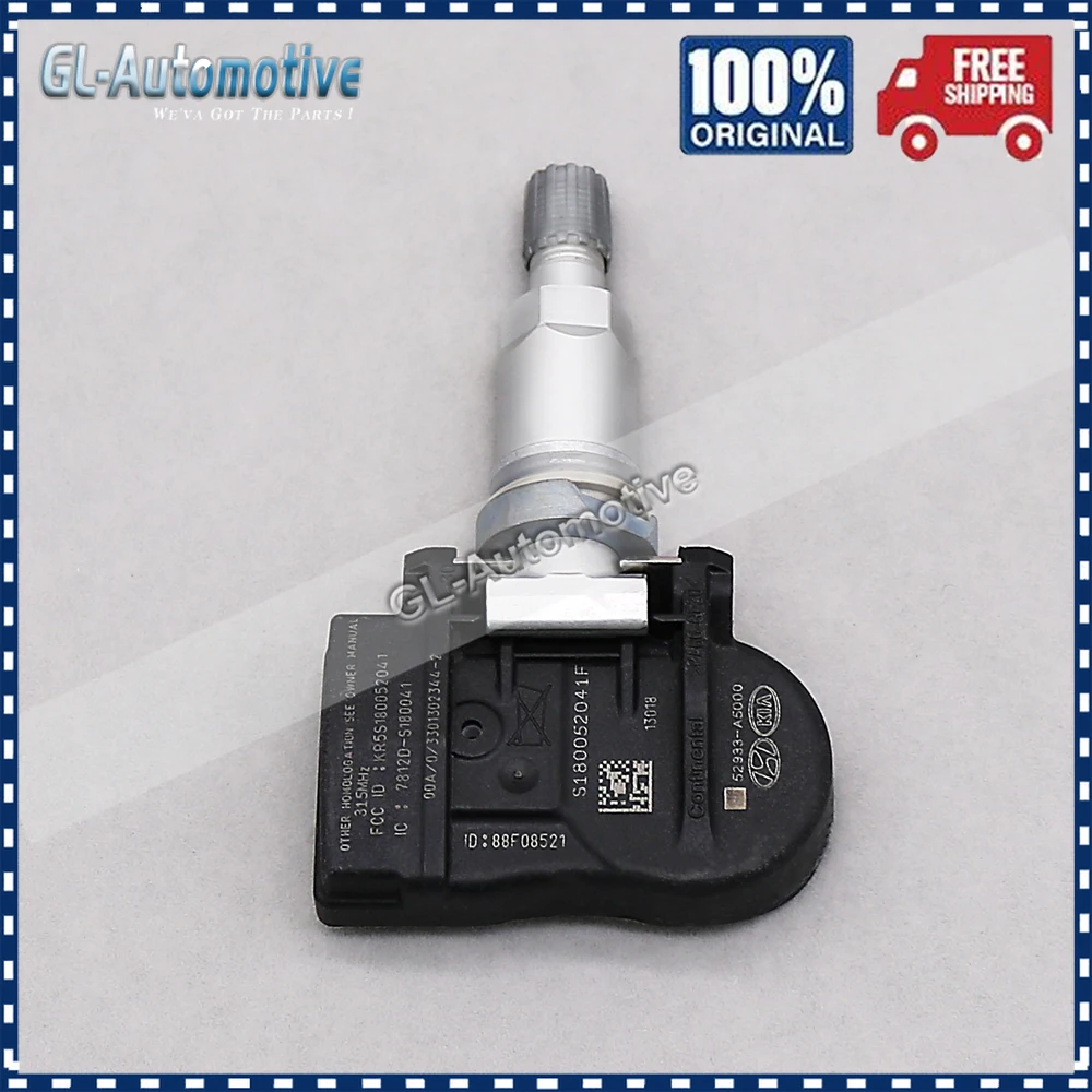 Set of (4) TPMS 52933-2M550 Tire Pressure Sensor for HYUNDAI SONATA KIA CADENZA FORTE FORTE5 OPTIMA 52933 2M550 315MHz