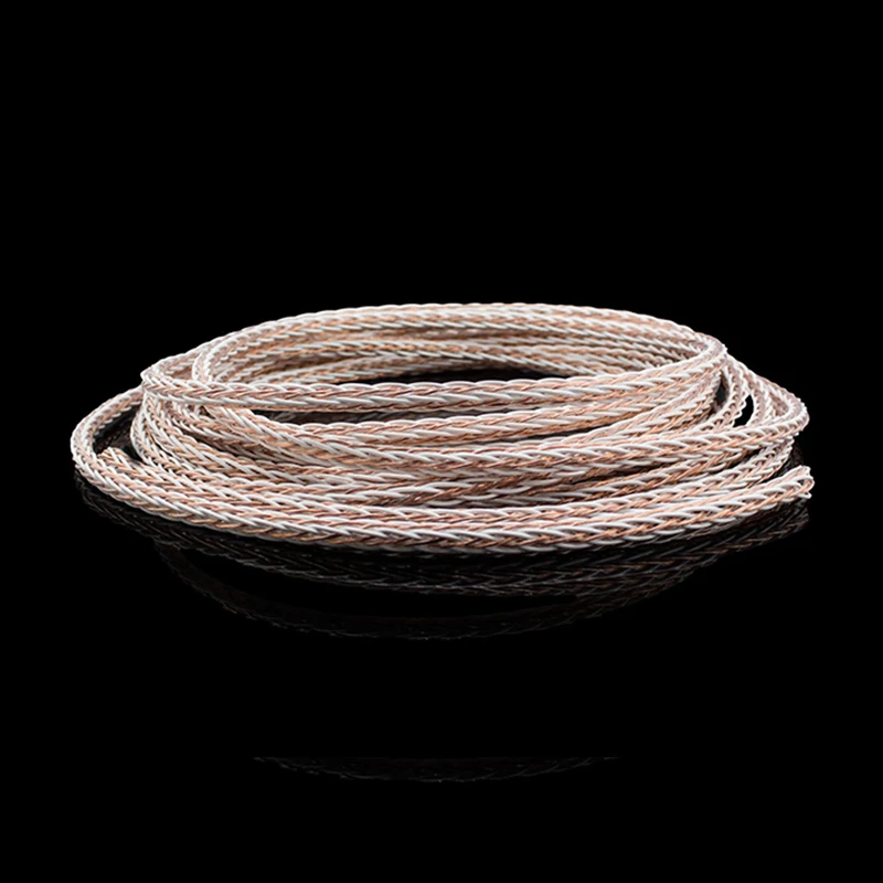 High Quality 8TC  OCC Copper Wire Cable for HIFI Audio Speaker cable Amplifier Turntable CD Player 16 Strands