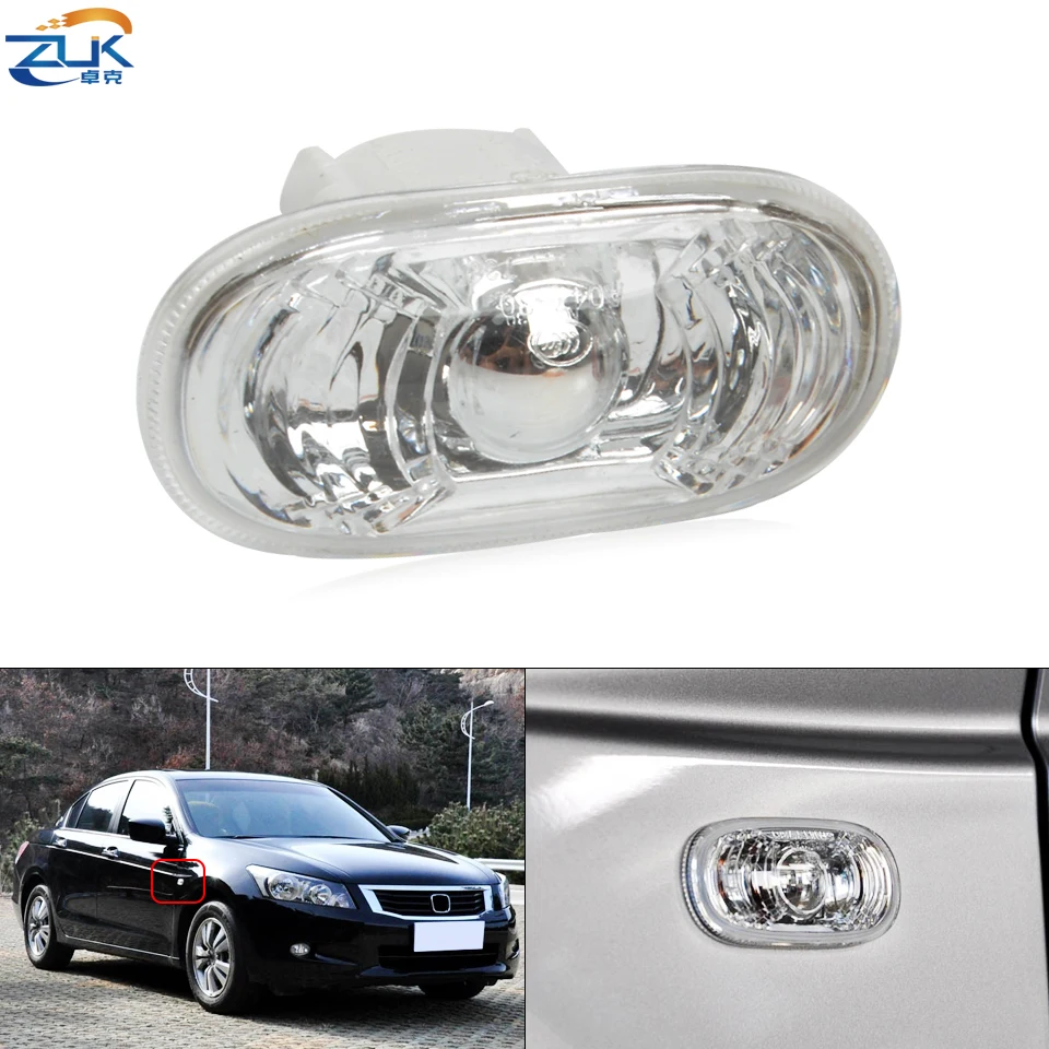 ZUK Side Turn Signal Light Housing Front Fender Lamp For HONDA CIVIC 2009-2014 FA1 FB2 ACCORD 2008-2013 CP1/2/3 34301-SNW-003