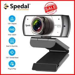 Spedal-cámara web C920Pro, Webcam gran angular de 120 °, 1080P, Full hd, con micrófono, USB, para videoconferencia, para ordenador portátil, Mac, PC