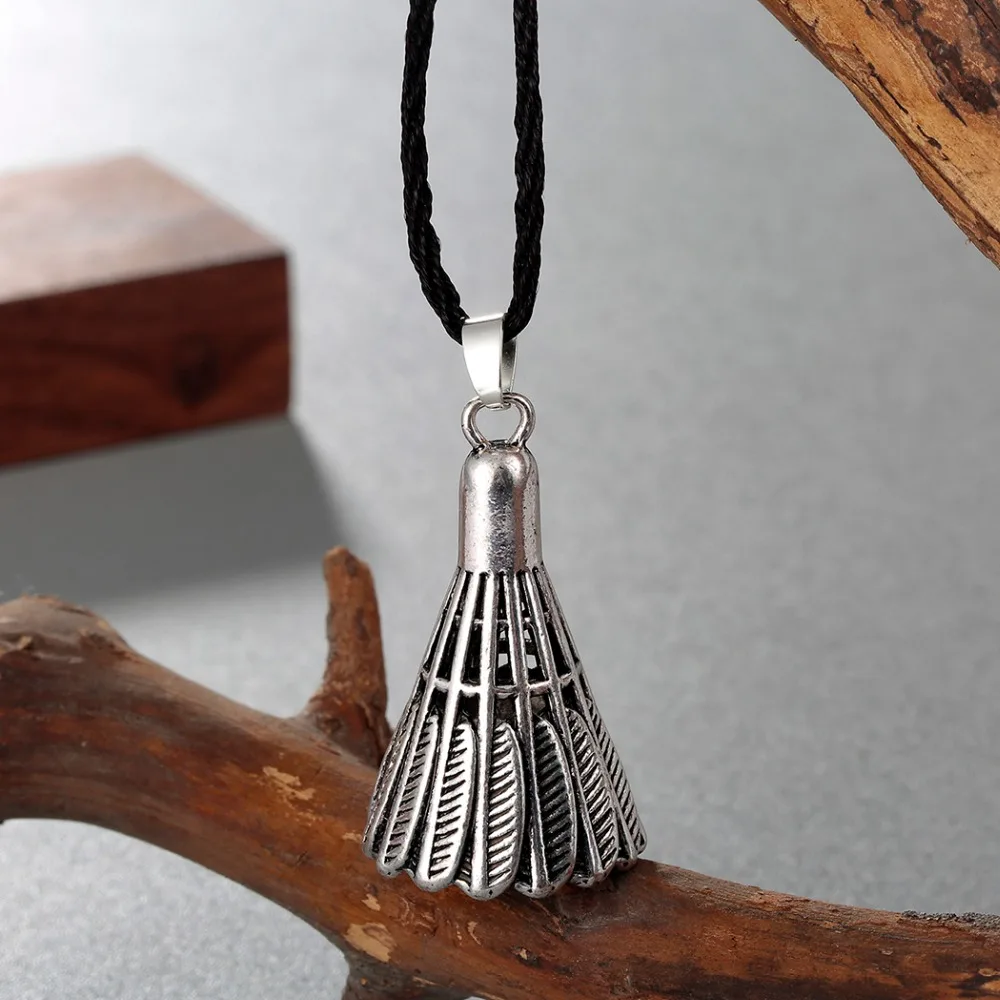 Chandler Badminton Pendant Antique Sports Fitness Necklace Battledore Accessories