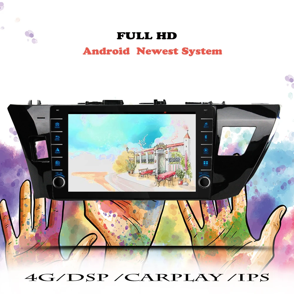 Android 14 Car Radio Multimedia Player For Toyota Corolla 2012 2013 2014 2015 2016 2 Din DVD Cassette GPS Navigation Monitor