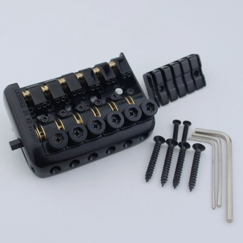 6 String Saddle Headless Electric Guitar Bridge Tailpiece With Worm involved string device High Quality Guitar Bridge Tailpiece