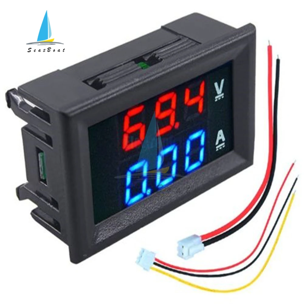 DC 100V 10A Mini Digital Voltmetro Amperometro Panel Amp Volt di Tensione di Corrente Tester Del Tester Del Rivelatore 0.56 "Dual LED display Auto Auto