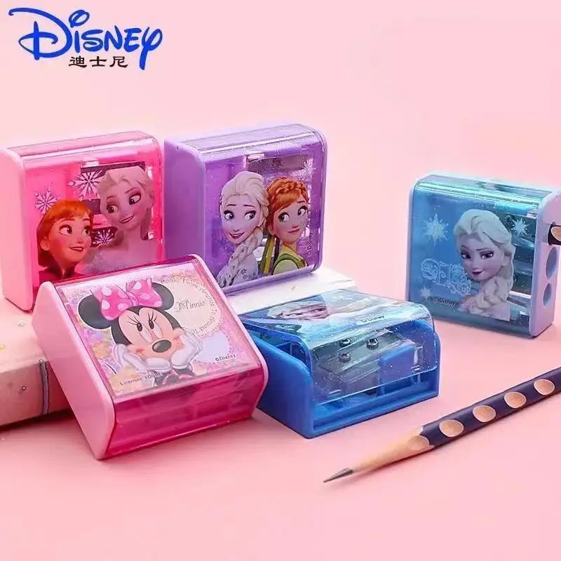 disney frozen multifuncional de tres buracos lapis sharpener cor bonito lapis sharpener criativo cartoon escola suprimentos presente 01