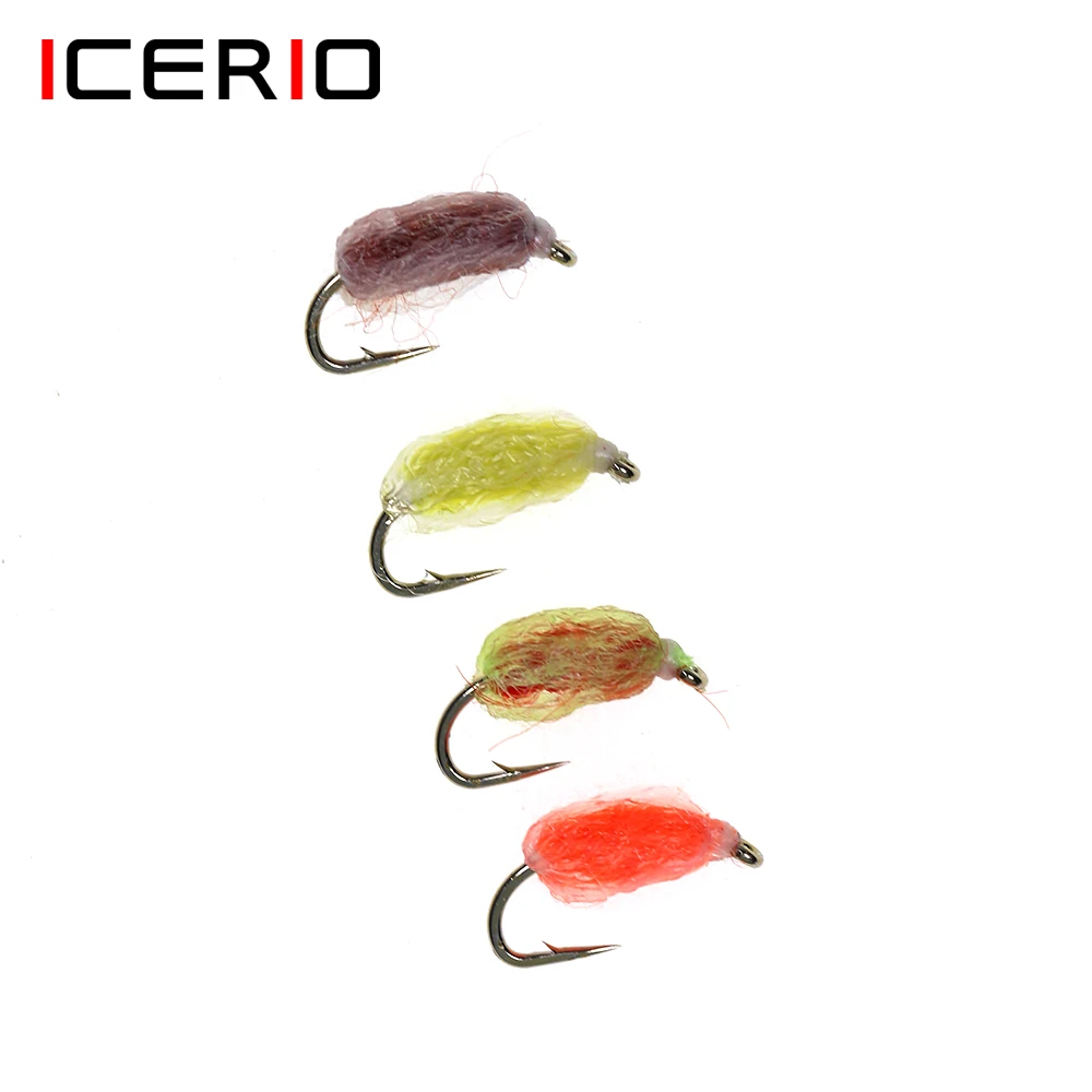 

ICERIO 8PCS #14 Micro Salmon Egg Fly Nymph Bug Wet Fly For Trout Grayling Char Fly Fishing Lures Baits