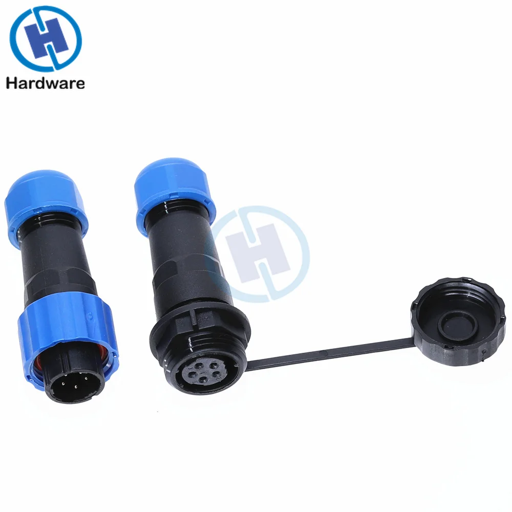 1Pair IP68 SP16 2Pin/3Pin/4Pin/5Pin/6Pin/7Pin/9Pin Waterproof Air Plug Socket Panel Mount Wire Cable Connector Aviation Plug