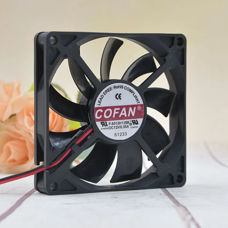 

1pcs For COFAN Ultra-thin Chassis Large Air Volume Fan F-8015H12BII 12V 0.35A 8cm Cooling Fan Cooler Accessories