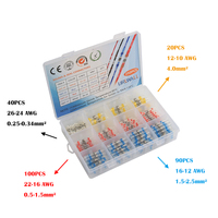 250Pcs 26-10 AWG Waterproof Wire Connectors Set Solder Seal Heat Shrink Butt Connectors Insulated Electrical Wire Terminals