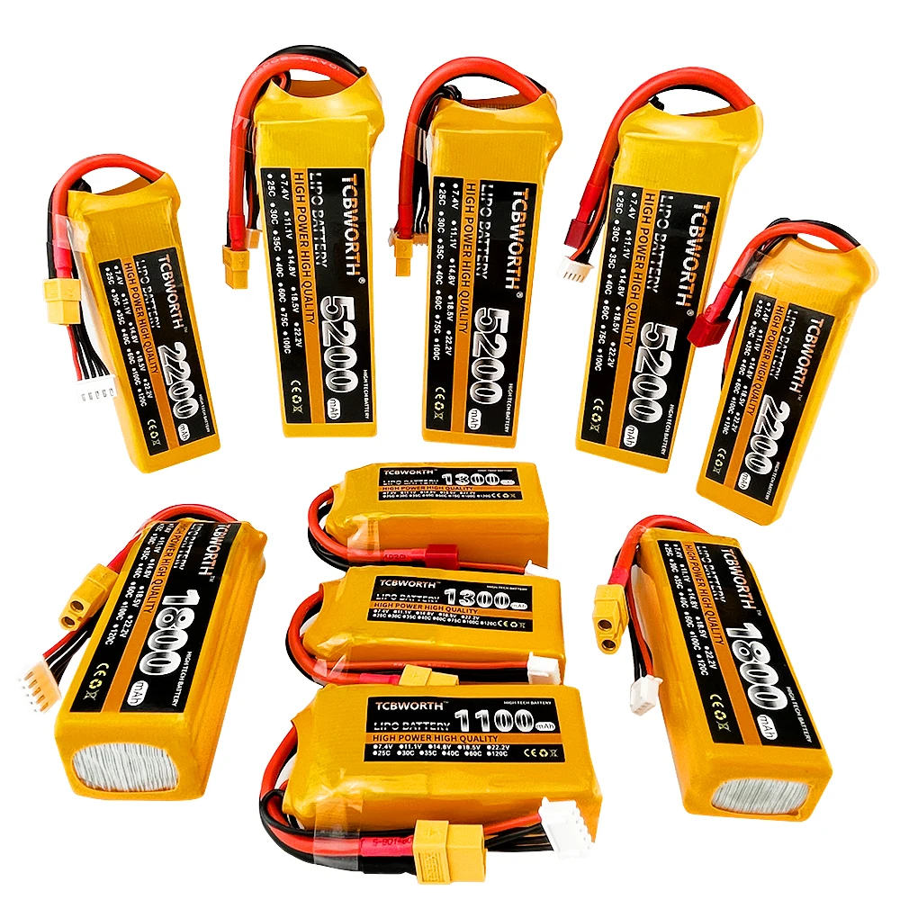 Nuova batteria LiPo 14.8V 4S 1500 1800 2200 3300 3500 4000 5000 5200 6000mAh per RC Aircraft Helicopter Quadrotor Airplane Drone