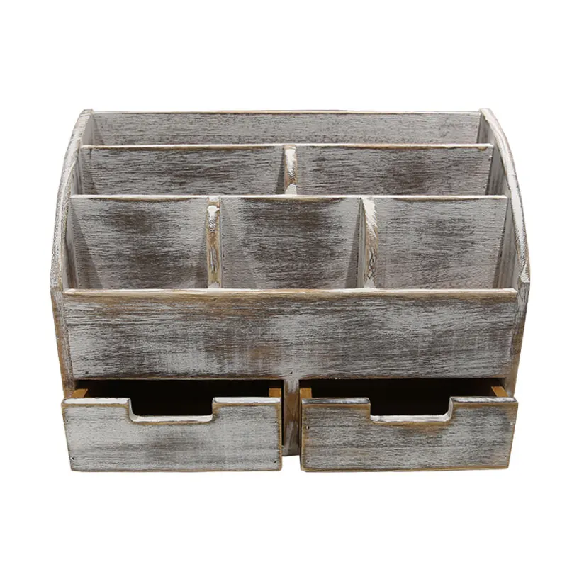 

YBOX Handmade Vintage Style Wooden Storage Box Stationary Rustic Case