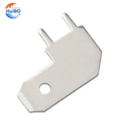 50/100pcs 6.3 Flag-shaped inserts 6.3MM PCB inserts PCB solder inserts L-shaped corner solder thickness 0.8 PCB welding sheet