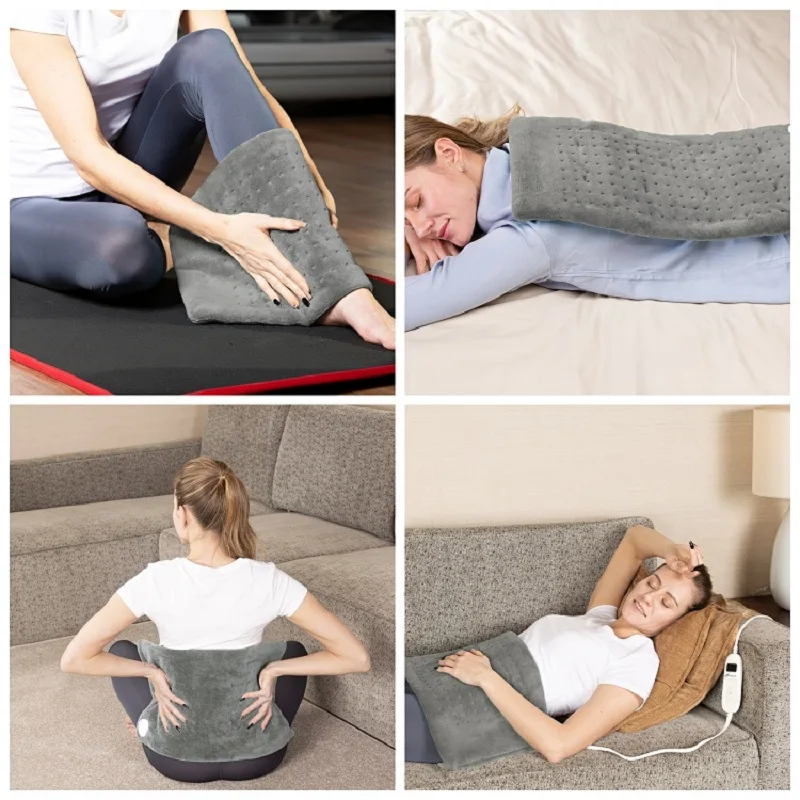 12x24 ''XL Large 2LBS Pad riscaldante ponderato in vetro 110V US Plug cuscinetti riscaldanti elettrici a bassa tensione per alleviare il dolore alla schiena scaldavivande